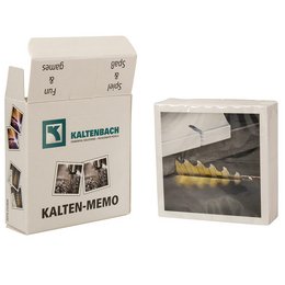 individuell bedrucktes Werbe-Memo-Spiel mit Kaltenbach Logo