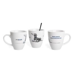 bayerische Motiv mit Rauhaardackel Keramik Werbetasse inklsuive zweifarbigem Druck