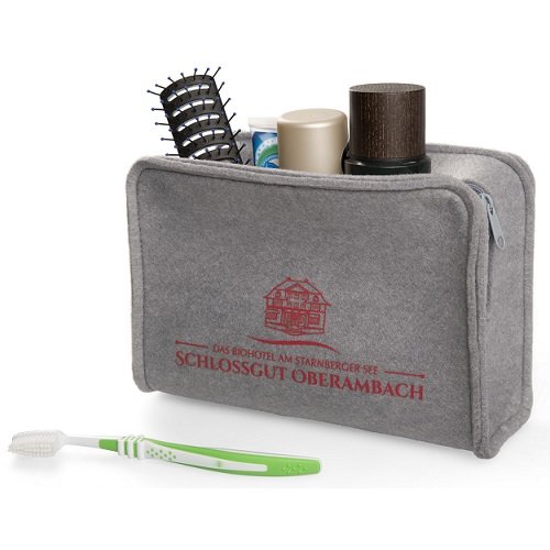 Bedruckte Kosmetiktasche aus Recyclingfilz