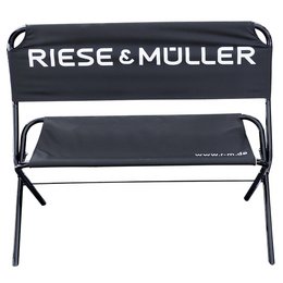 vollflächig, ab 1 Stück Mindestmenge  bedruckte klappbare Logobank für Riese &amp; Müller, E-Bike Hersteller