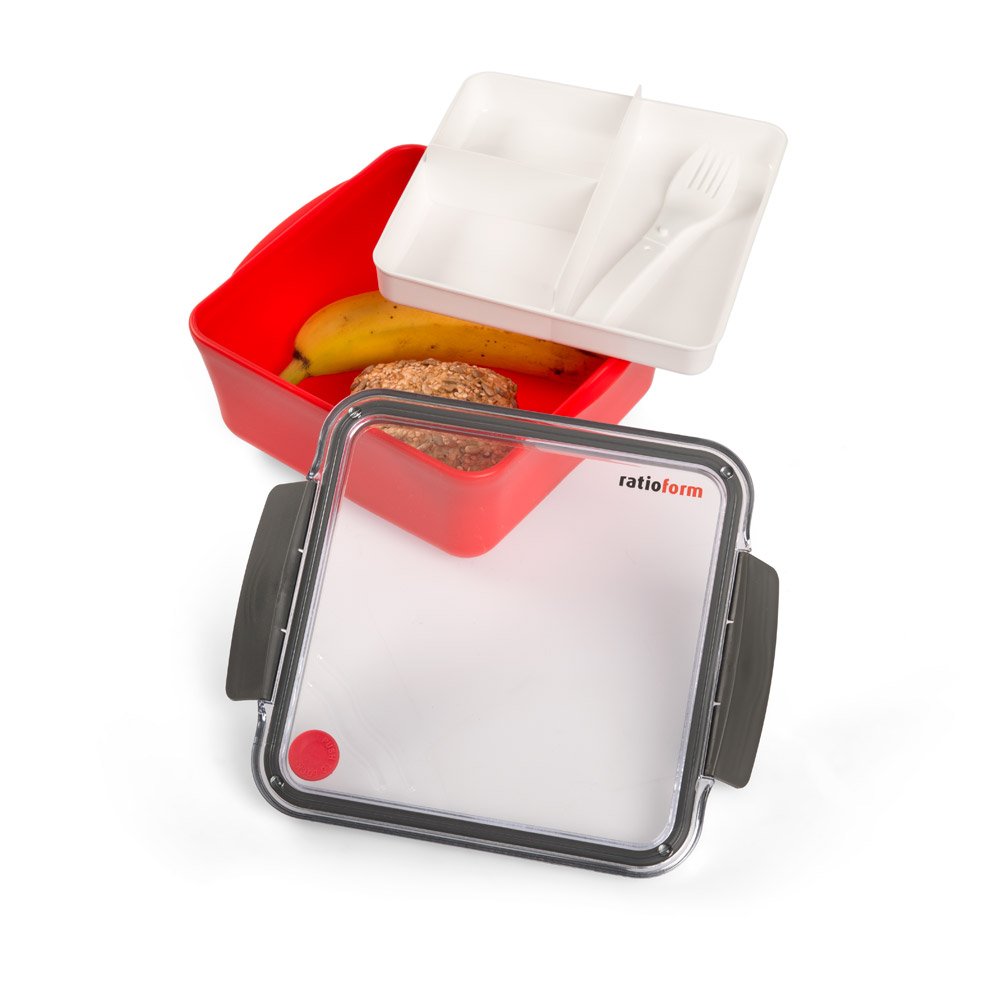 Werbe-Lunchbox aus stabilem Kunststoff to go Nagoya für ratioform Verpackungen