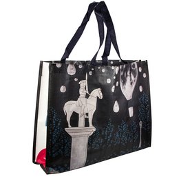 Vollfächig bedruckte Mehrweg-Einkaufstasche als nachhaltiges Werbemittel, beste Öko-Bilanz