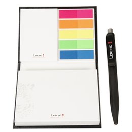 Kombi-Set Haftnotizen und Haftmarker mit Werbeprägung