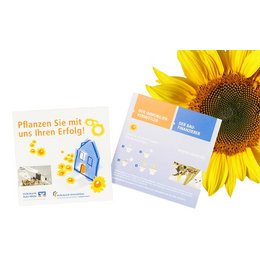 Bedrucktes Samen-Kärtchen Sonnenblume