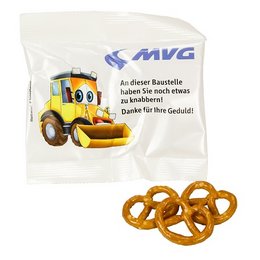 Snack-Miditüte mit Salzbrezeln inklusive Werbeaufdruck
