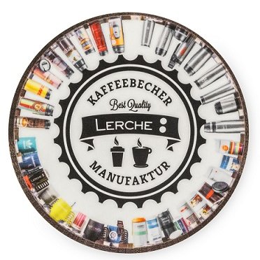 Bedruckter Resopal-Untersetzer als Werbeartikel