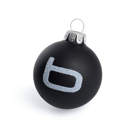 Weihnachtskugel aus Glas, außergewöhnliches Design in Mattschwarz