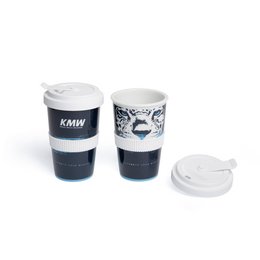 Bedruckter Coffee-to-Go Becher Porzellan für Krauss-Maffei Wegmann