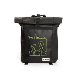 Bedruckter Daypack Kurier Rollverschluß-Rucksack ECO mit Logo-Doming.