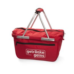 Bedruckter, faltbarer Einkaufskorb mit stabilen Alugestell und Kühlfunktion