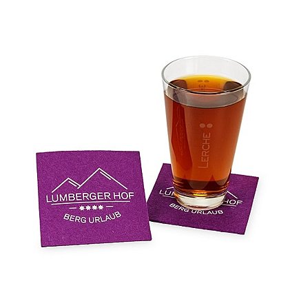 Bedruckte Filz-Untersetzer