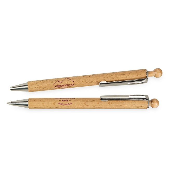 Bedruckter Holz-Kugelschreiber