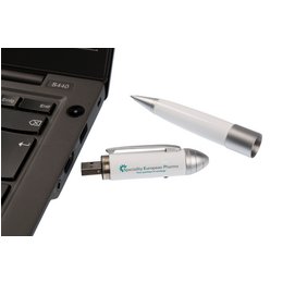 Bedruckter Kugelschreiber mit Laserpointer und USB-Stick für Speciality European Pharma