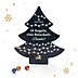 Adventskalender mit Lindt Schokolade auf weißem Hintergrund