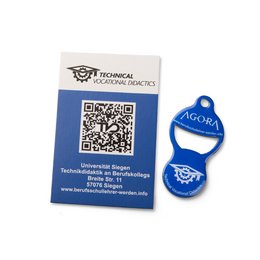 Bedruckter Logo-Schlüsselanhänger aus Edelstahl mit KeyRefinder.