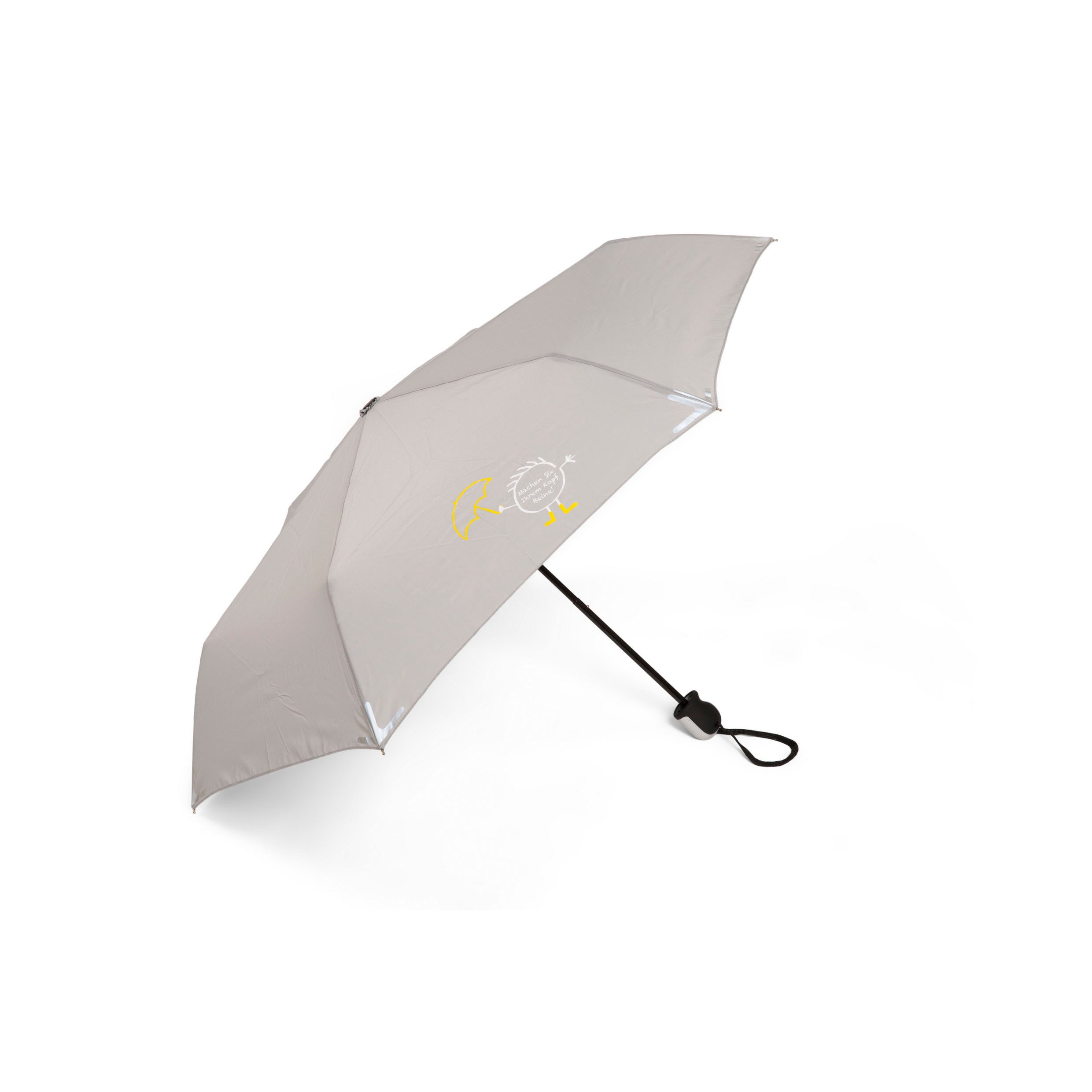 Bedruckter Mini-Taschenschirm „Safebrella“ für öffentliche Institution in München