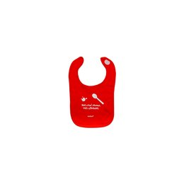 Bedrucktes Baby-Lätzchen in rot als Werbegeschenk für mydays GmbH in München