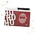 Bedruckbares Resopalbrettchen zu Weihnachten mit "HoHoHo" Text und Weihnachtsmann silhouette