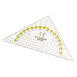 Geometriedreieck bedruckt als Streuartikel