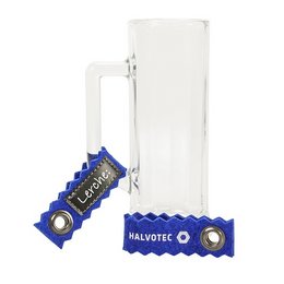 Nie mehr den Maßkrug verwechseln: Bedrucktes Maßkrugbandl "Lump" aus Wollfilz mit beschreibbarer Tafelfolie