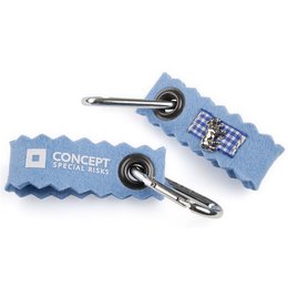 Filz-Schlüsselband bedruckt inklusive Schmuckniete und Karabiner