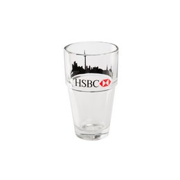 Latte Macchiato-Glas &quot;Solo&quot; mit Firmenlogo für HSBC Transaktion Services