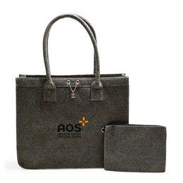 Filz-Shopper bestickt mit Extra-Tasche