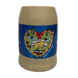 Robuster Steinzeug-Krug 0,5l mit mehrfarbigem Flexidruck