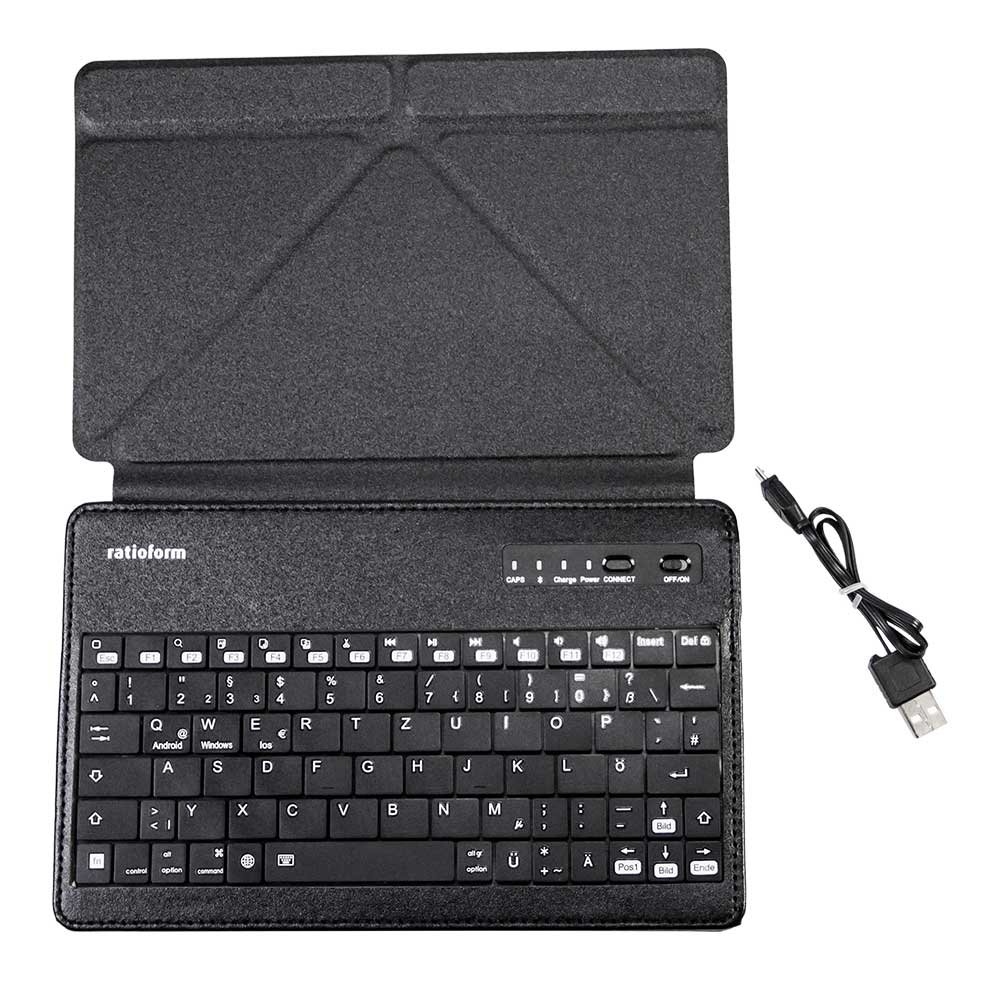 Klappbares Bluetooth Keyboard mit integriertem Ständer für Smartphones