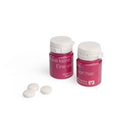 Bonbondose vollflächig bedruckt für Volksbank Regensburg als Streuartikel