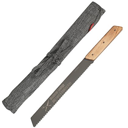 Brotmesser Stavanger, Olivenholzgriff mit Logo- Gravur