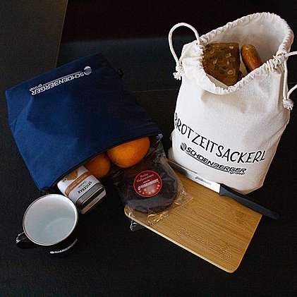 Individuelles Werbe-Brotzeitgeschenkset mit hochwertigen Veredelungen