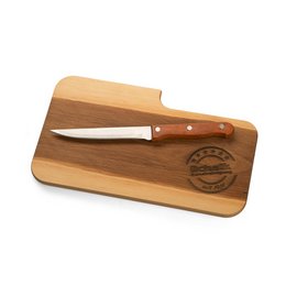 Messer-Brett mit Logolaser-Gravur  aus Erlenholz