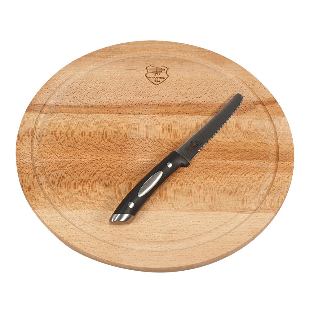 Brotzeitbrett mit Saftrille und individueller Gravur