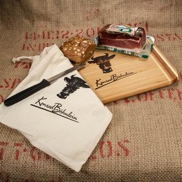 Brotzeitsackerl groß Format 38 x 42 cm aus Baumwolle bedruckt