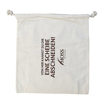 Brotzeitsackerl aus Baumwolle mit Kordelzug, individuell bedruckt