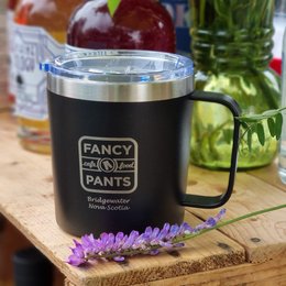 Vakuumisolierte Werbe-Kaffeetasse Camper mit Lasergravur