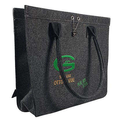 Umhängetsche aus PSE-Filz mit Werbebestickung