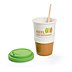 Coffee-to-go-Becher, Deckel und Banderole, verschiedene Farben