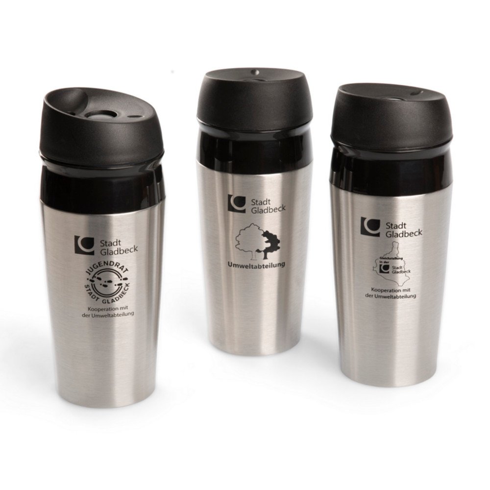 Doppelwandiger Coffee-to-go-Becher aus hochwertigem Edelstahl
