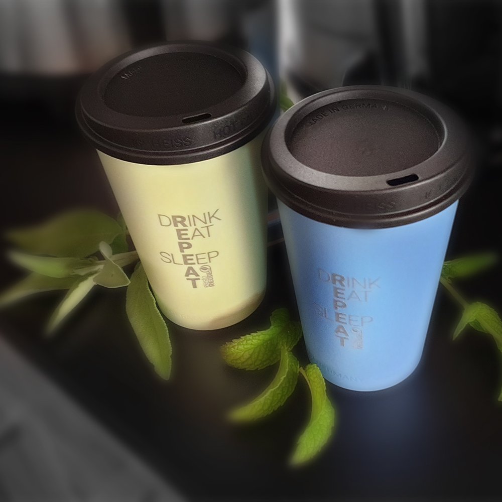 Coffee-to-go-Becher mit 1-farbigem Logodruck