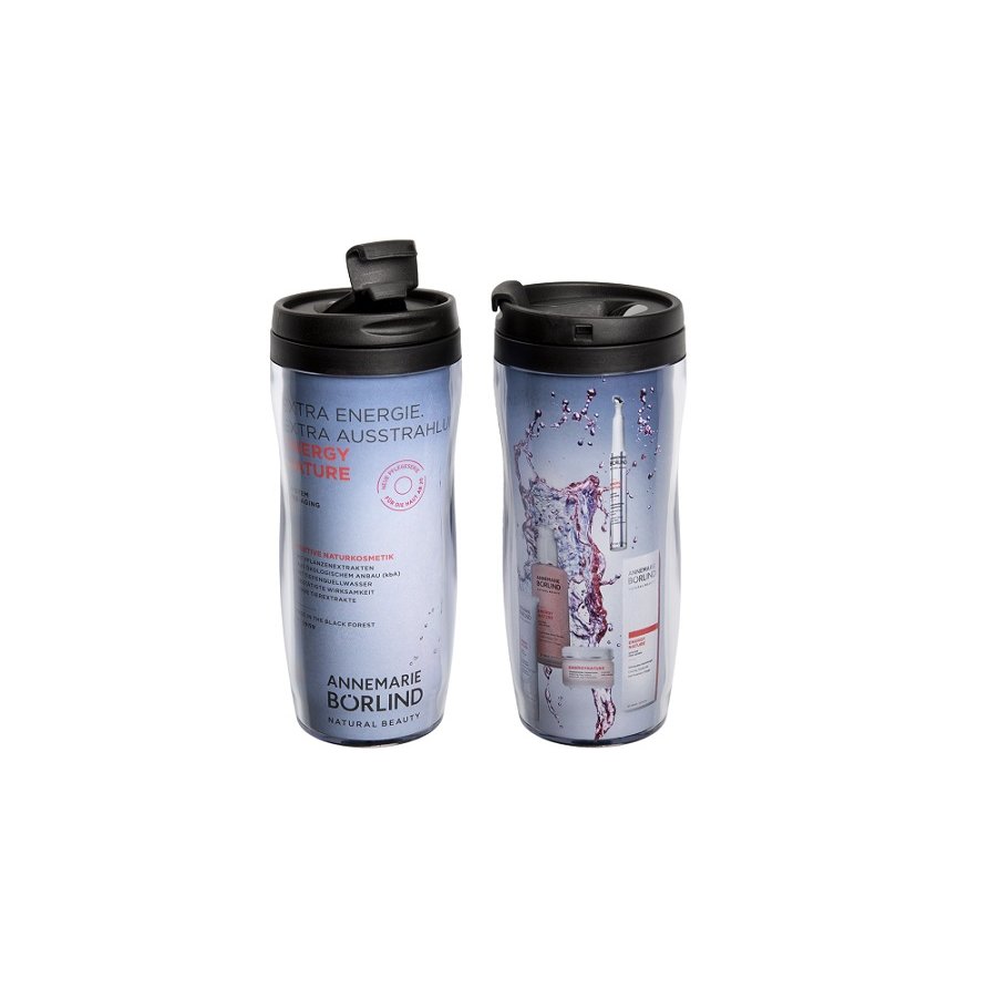 Coffee2go-Becher mit bedrucktem Papiereinleger