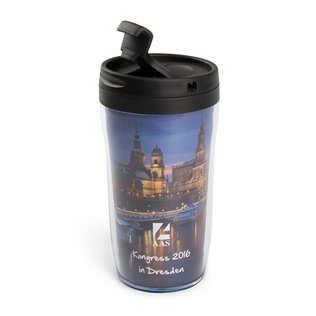 Coffee2Go-Becher mit bedrucktem Papiereinleger 