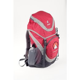 Deuter Rucksack mit Bergwelt Logo unseres Kunden, den Bergverlag Rother, bestickt