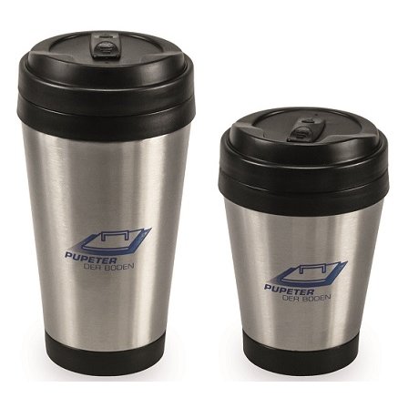 Thermobecher Quebec small und large mit Logodruck
