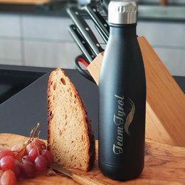 Vakuum-Trinkflasche "Moose" mit Logo lasergraviert
