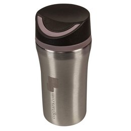 Doppelwandiger und auslaufsicherer Werbe-Coffee2go Thermobecher mit Logo-Lasergravur