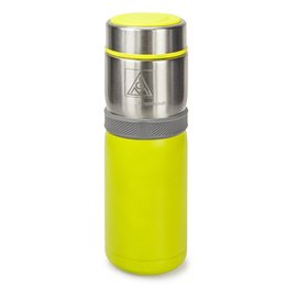 Vakuum-Thermobecher doppelwandig aus Metall und Kunststoff bedruckt mit Firmenlogo