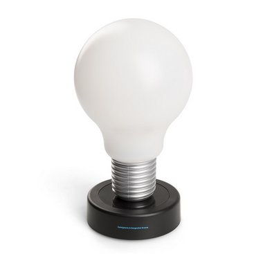 LED-Drucklampe in Glühbirnenform mit Werbeaufdruck