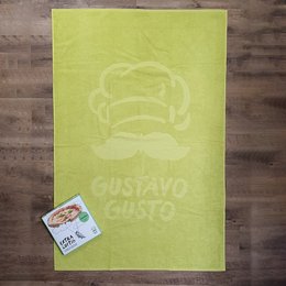 Werbe-Badetuch in 150x100cm mit hoch-tief Einwebung